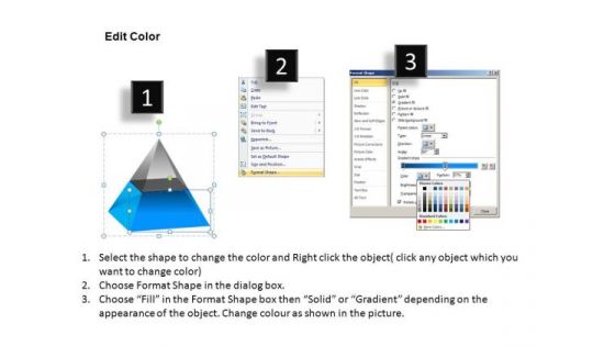2 Stage 3d Pyramid 1 PowerPoint Slides And Ppt Diagrams Templates