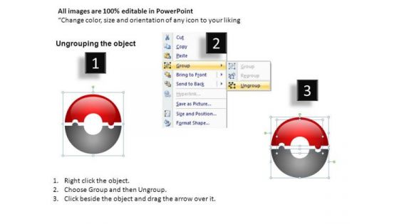 2 Stage Editable Colors Cycle Charts PowerPoint Slides And Ppt Diagram Templates
