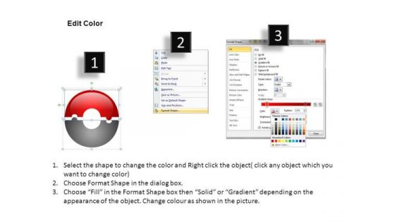 2 Stage Editable Colors Cycle Charts PowerPoint Slides And Ppt Diagram Templates