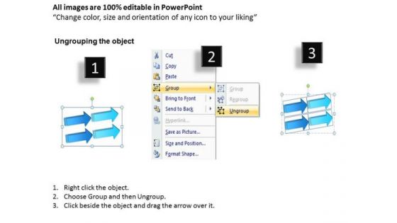 2 Stages 3d Parallel Arrow Activity Diagram Business Plan Draft PowerPoint Templates