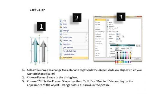 2 Stages Parallel Arrows Represent Flows Best Business Plan Software PowerPoint Templates