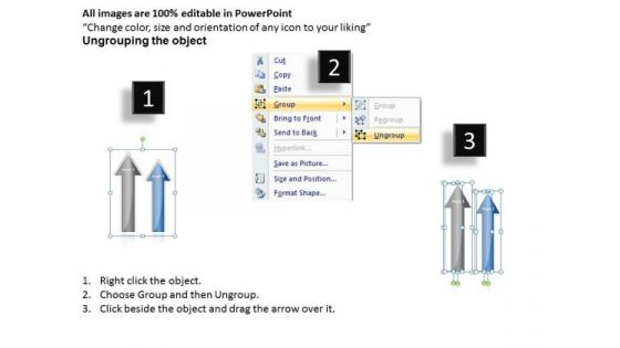 2 Stages Parallel Arrows Represent Flows Ppt Business Plan Consultants PowerPoint Slides