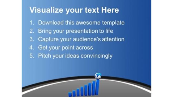 2d Linear Graph Reaching Globe Target Aim PowerPoint Templates Ppt Backgrounds For Slides 0113