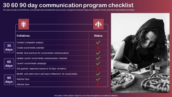 30 60 90 Day Communication Program Checklist Introduction PDF 30 60 90 Day Communication Program Checklist Introduction PDF