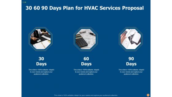 30 60 90 Days Plan For HVAC Services Proposal Ppt PowerPoint Presentation Ideas Samples PDF