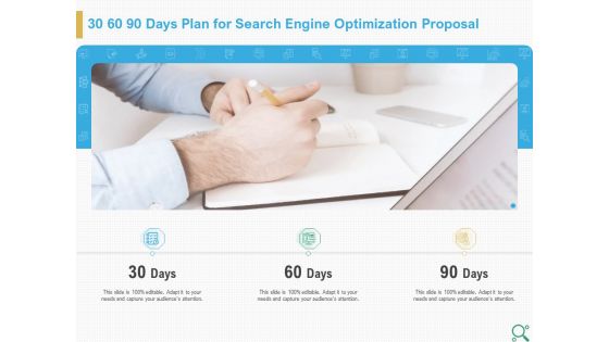 30 60 90 Days Plan For Search Engine Optimization Proposal Ppt Inspiration Clipart Images PDF