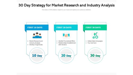 30 Day Strategy For Market Research And Industry Analysis Ppt PowerPoint Presentation File Styles PDF