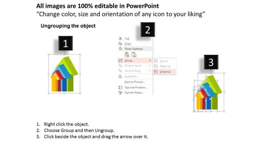 3D Arrows Step Process Diagram Powerpoint Template