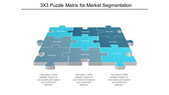 3X3 Puzzle Matrix For Market Segmentation Ppt PowerPoint Presentation Styles Templates