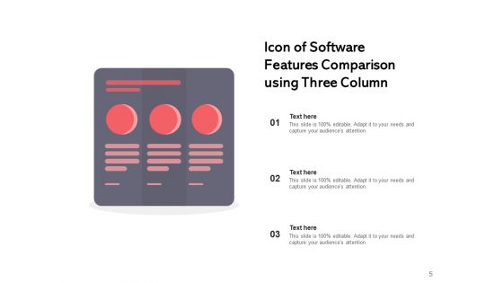 3 Column Table Comparison Comparison Product Ppt PowerPoint Presentation Complete Deck