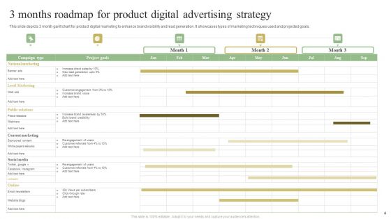3 Month Advertising Strategy Ppt PowerPoint Presentation Complete Deck With Slides