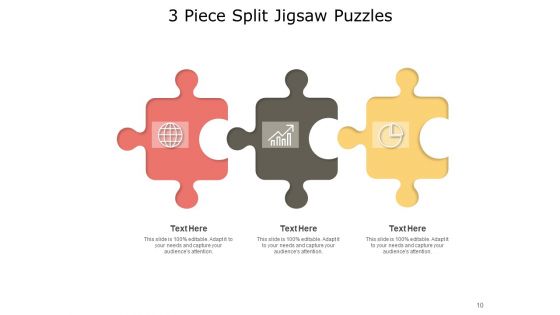 3 Parts Puzzle Circular Shape Split Segments Ppt PowerPoint Presentation Complete Deck