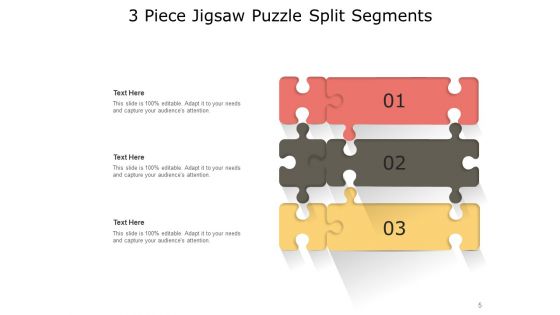 3 Parts Puzzle Circular Shape Split Segments Ppt PowerPoint Presentation Complete Deck