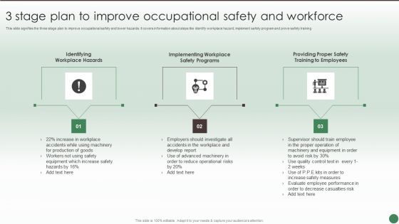 3 Stage Plan To Improve Occupational Safety And Workforce Ppt Show Gridlines PDF 3 Stage Plan To Improve Occupational Safety And Workforce Ppt Show Gridlines PDF