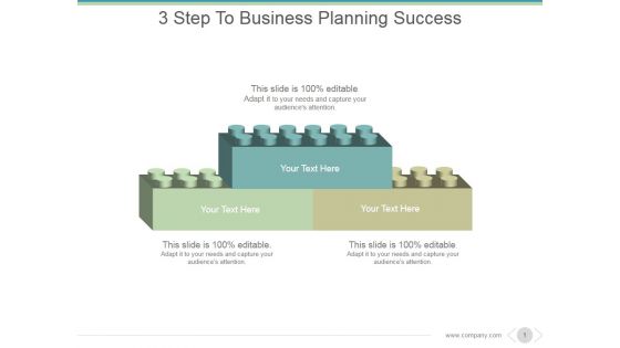 3 Step To Business Planning Success Ppt PowerPoint Presentation Infographics