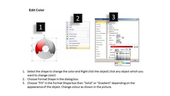 3 Circular Puzzle With Center Circle And 3 Pieces PowerPoint Slides And Ppt Diagram Templates