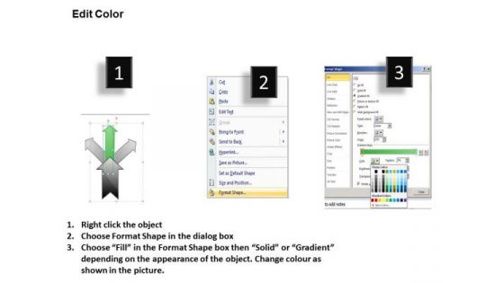 3 Diverging Arrows Depicting Concepts Ppt Circular Network PowerPoint Slides