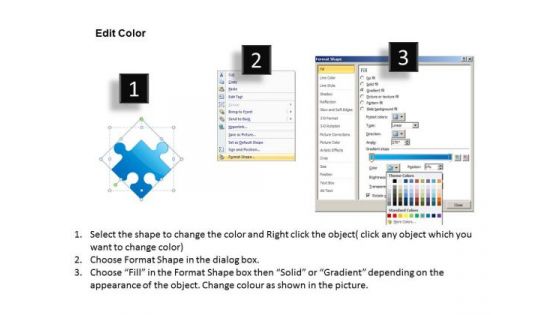 3 Editable Jigsaws PowerPoint Slides