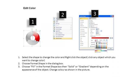 3 Piece Donut Diagram PowerPoint Slides And Ppt Diagram Templates