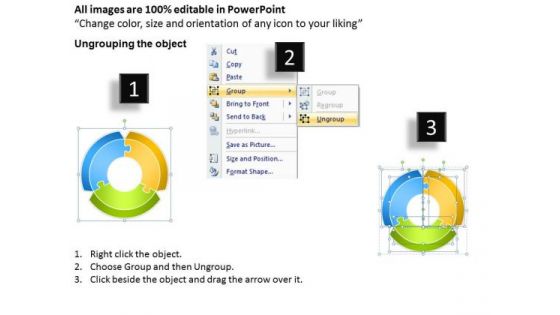 3 Puzzles Interconnected Circular Process Ppt Example Business Plan PowerPoint Slides