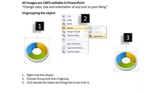 3 Stages 3d Circular Motion Diagram Business Plan PowerPoint Slides
