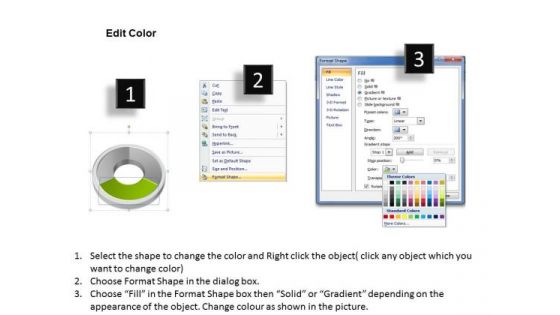 3 Stages 3d Circular Motion Diagram How To Formulate Business Plan PowerPoint Templates