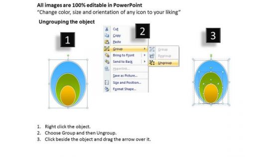 3 Stages Circular Stacked Chart How To Plan Business PowerPoint Templates