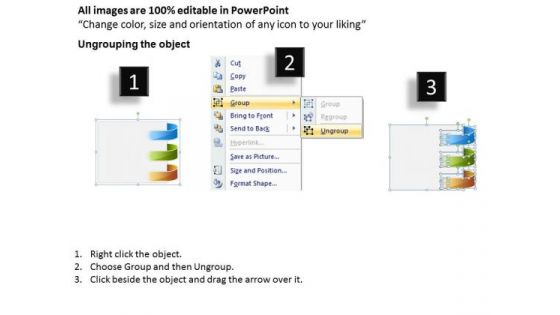 3 Stages Diagram Of Parallel Process Short Business Plan Template PowerPoint Templates