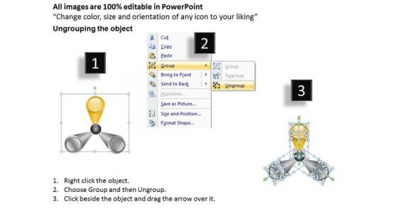 3 Stages Hub And Spoke Diagram Business Plan Format Outline PowerPoint Templates