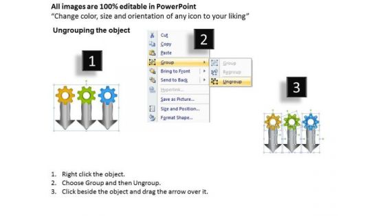 3 Stages Parallel Organizational Charts Business Plan Downloads PowerPoint Slides