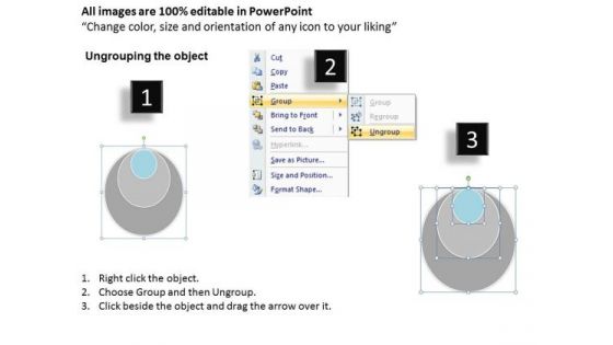 3 Stages Stacked Shapes Chart Business Plan PowerPoint Slides