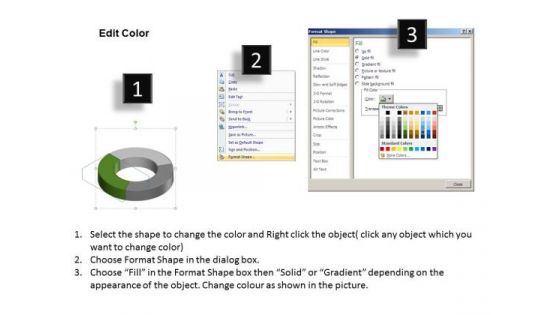 3 Step Circular Chart Illustration Business Plan Template Pages PowerPoint Templates