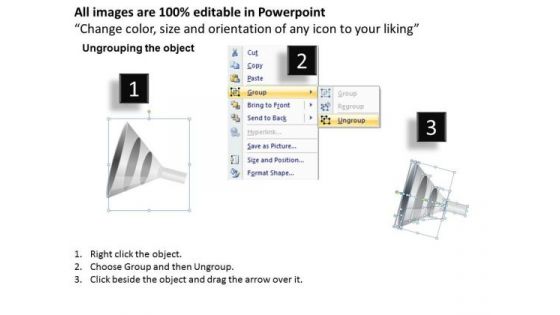 3 Step Conversion Funnel PowerPoint Slides