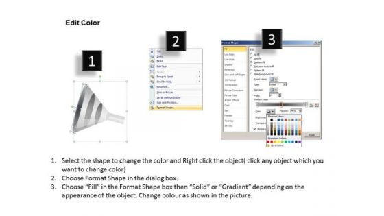 3 Step Conversion Funnel PowerPoint Slides