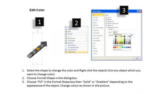 3d Arrow Dilemma Of Puzzle Process 7 Stages Preparing Business Plan PowerPoint Slides