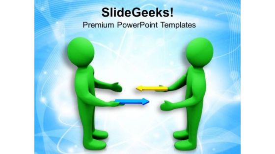 3d Arrow Exchange Illustration PowerPoint Templates Ppt Backgrounds For Slides 0813