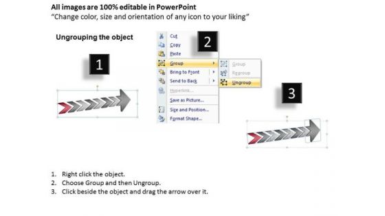 3d Arrow Oriented Illustrating 7 Stages Customer Tech Support PowerPoint Templates