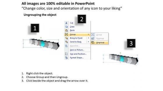 3d Arrow Process 8 Stages Business Flow Chart Free PowerPoint Templates
