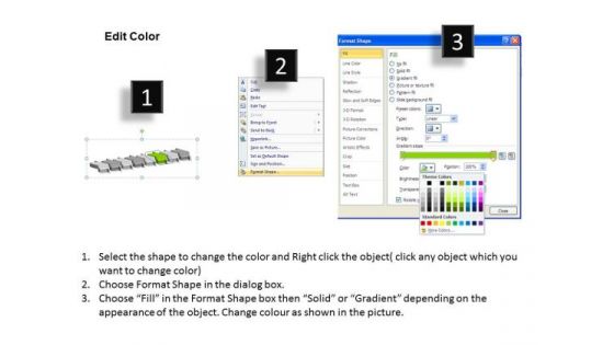 3d Arrows Depicting 8 Concepts Flowchart Slides PowerPoint Templates