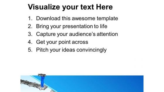 3d Blue Man With Solution Business PowerPoint Templates Ppt Backgrounds For Slides 0413