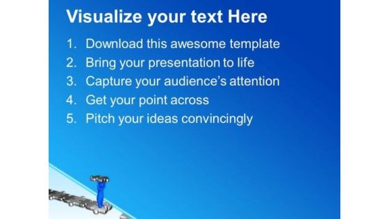 3d Blue Man With Solution Business PowerPoint Templates Ppt Backgrounds For Slides 0413