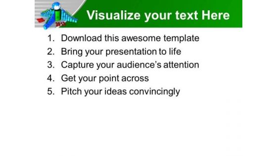 3d Business Bar Graph Growth Of Year 2013 PowerPoint Templates Ppt Backgrounds For Slides 1212