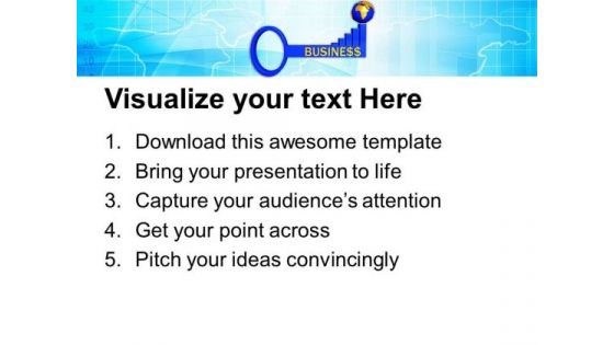 3d Business Global Success Key PowerPoint Templates Ppt Backgrounds For Slides 0213