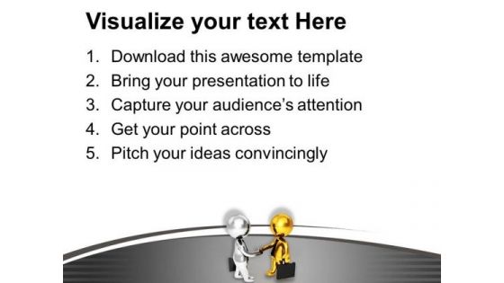 3d Business Men Shaking Hands PowerPoint Templates Ppt Backgrounds For Slides 0713