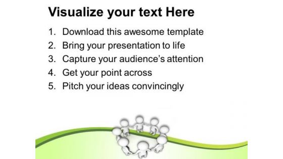 3d Business Team In A Circle PowerPoint Templates Ppt Backgrounds For Slides 0713