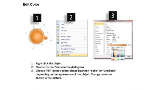 3d Chain Sequence Diagram Illustrating 4 Steps Make Flowchart PowerPoint Templates