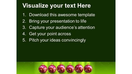 3d Christmas Filigree With Abstract Background PowerPoint Templates Ppt Backgrounds For Slides 1112