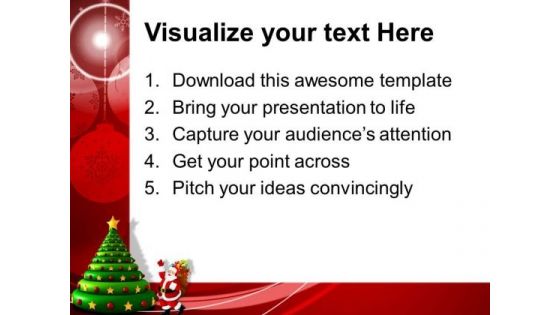 3d Christmas Tree Celebrations PowerPoint Templates And PowerPoint Themes 1012
