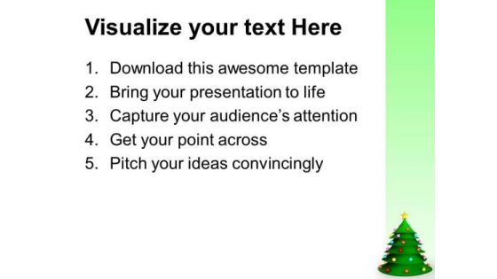3d Christmas Tree Festival PowerPoint Templates Ppt Backgrounds For Slides 0113