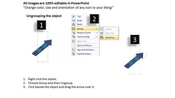 3d Chronicle Puzzle Illustration 4 Stages Make Flowchart PowerPoint Templates